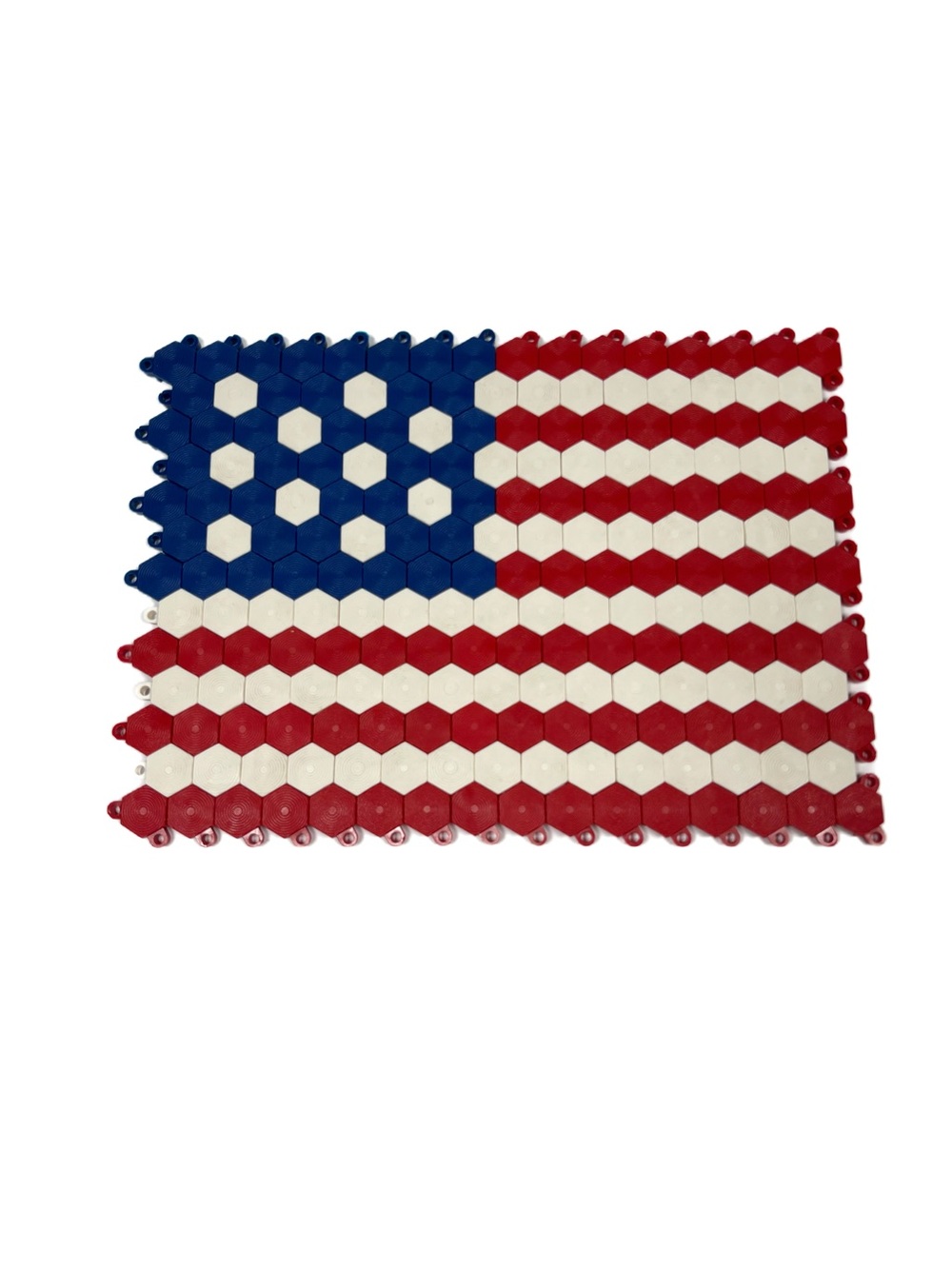 American Flag Hexagonal Rubber Mat